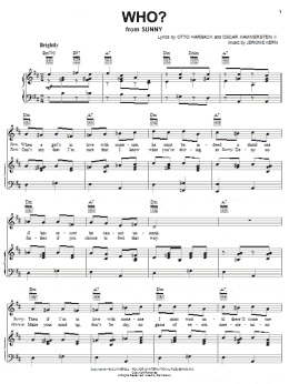 page one of Who? (Piano, Vocal & Guitar Chords (Right-Hand Melody))