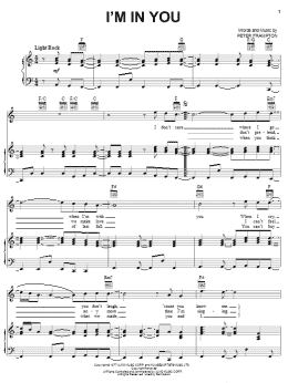 page one of I'm In You (Piano, Vocal & Guitar Chords (Right-Hand Melody))