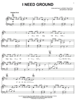 page one of I Need Ground (Piano, Vocal & Guitar Chords (Right-Hand Melody))