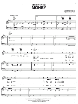 page one of (I'll Give You) Money (Piano, Vocal & Guitar Chords (Right-Hand Melody))