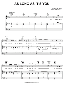 page one of As Long As It's You (Piano, Vocal & Guitar Chords (Right-Hand Melody))