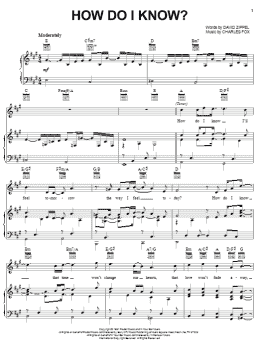 page one of How Do I Know? (Piano, Vocal & Guitar Chords (Right-Hand Melody))