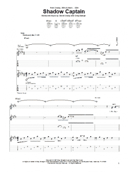 page one of Shadow Captain (Guitar Tab)