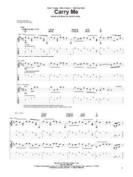 page one of Carry Me (Guitar Tab)