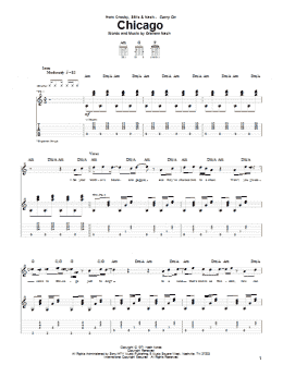 page one of Chicago (Guitar Tab)