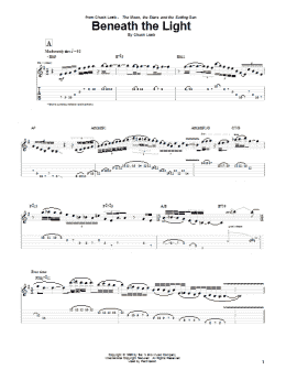 page one of Beneath The Light (Guitar Tab)