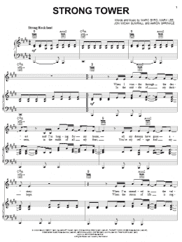 page one of Strong Tower (Piano, Vocal & Guitar Chords (Right-Hand Melody))
