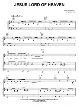 page one of Jesus Lord Of Heaven (Piano, Vocal & Guitar Chords (Right-Hand Melody))