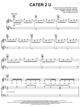 page one of Cater 2 U (Piano, Vocal & Guitar Chords (Right-Hand Melody))