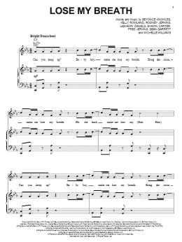page one of Lose My Breath (Piano, Vocal & Guitar Chords (Right-Hand Melody))