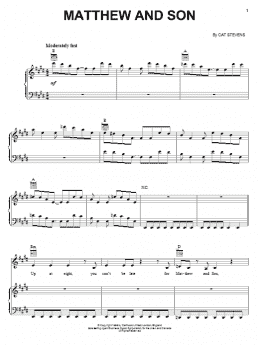 page one of Matthew And Son (Piano, Vocal & Guitar Chords (Right-Hand Melody))