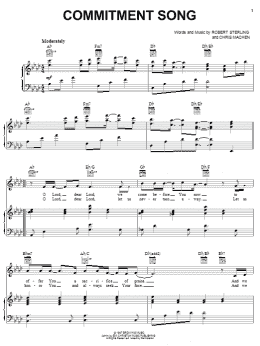 page one of Commitment Song (Piano, Vocal & Guitar Chords (Right-Hand Melody))