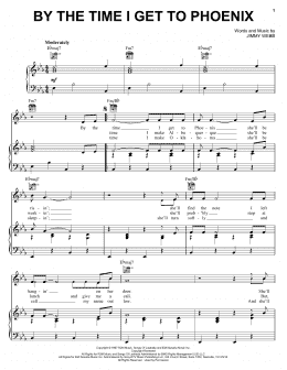 page one of By The Time I Get To Phoenix (Piano, Vocal & Guitar Chords (Right-Hand Melody))