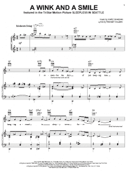 page one of A Wink And A Smile (Piano, Vocal & Guitar Chords (Right-Hand Melody))
