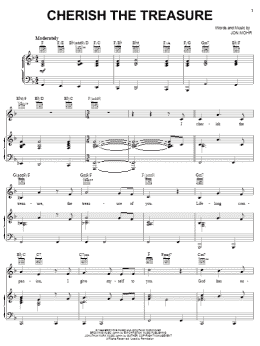 page one of Cherish The Treasure (Piano, Vocal & Guitar Chords (Right-Hand Melody))