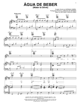page one of Agua De Beber (Water To Drink) (Piano, Vocal & Guitar Chords (Right-Hand Melody))