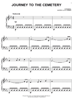 page one of Journey To The Cemetery (Piano Solo)