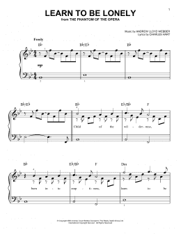 page one of Learn To Be Lonely (Easy Piano)