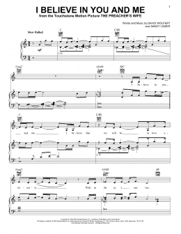 page one of I Believe In You And Me (Piano, Vocal & Guitar Chords (Right-Hand Melody))