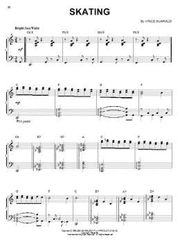 page one of Skating (Piano Solo)
