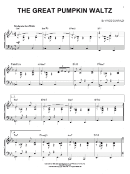 page one of The Great Pumpkin Waltz (Piano Solo)
