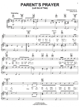 page one of Parent's Prayer (Let Go Of Two) (Piano, Vocal & Guitar Chords (Right-Hand Melody))