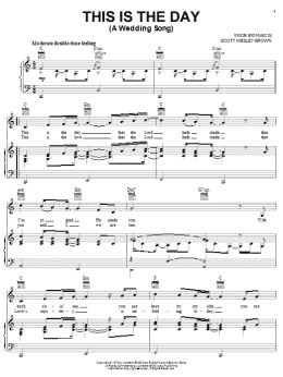 page one of This Is The Day (A Wedding Song) (Piano, Vocal & Guitar Chords (Right-Hand Melody))