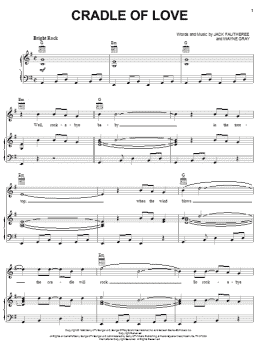 page one of Cradle Of Love (Piano, Vocal & Guitar Chords (Right-Hand Melody))
