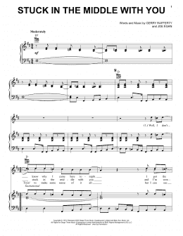 page one of Stuck In The Middle With You (Piano, Vocal & Guitar Chords (Right-Hand Melody))
