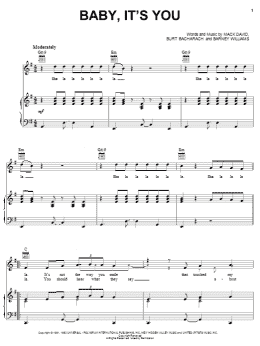 page one of Baby, It's You (Piano, Vocal & Guitar Chords (Right-Hand Melody))