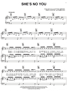 page one of She's No You (Piano, Vocal & Guitar Chords (Right-Hand Melody))