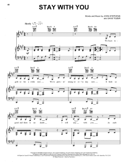 page one of Stay With You (Piano, Vocal & Guitar Chords (Right-Hand Melody))
