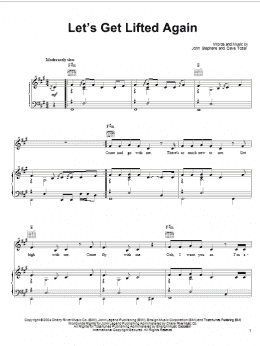 page one of Let's Get Lifted Again (Piano, Vocal & Guitar Chords (Right-Hand Melody))