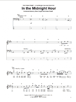 page one of In The Midnight Hour (Bass Guitar Tab)