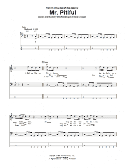 page one of Mr. Pitiful (Bass Guitar Tab)
