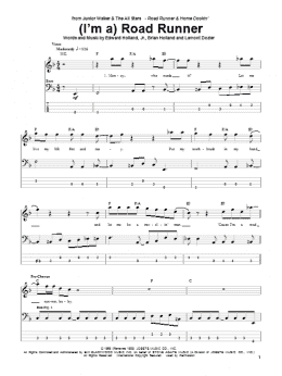 page one of (I'm A) Road Runner (Bass Guitar Tab)