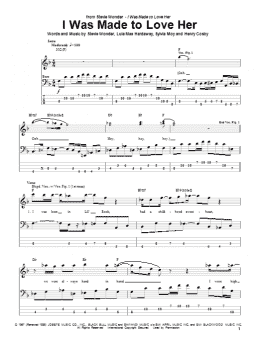 page one of I Was Made To Love Her (Bass Guitar Tab)