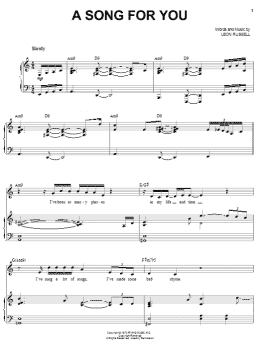 page one of A Song For You (Piano & Vocal)