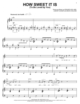 page one of How Sweet It Is (To Be Loved By You) (Piano & Vocal)