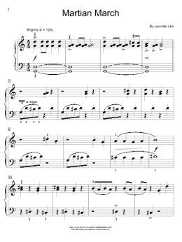page one of Martian March (Educational Piano)