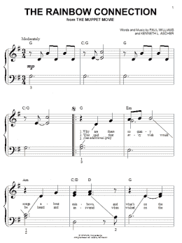 page one of The Rainbow Connection (Big Note Piano)