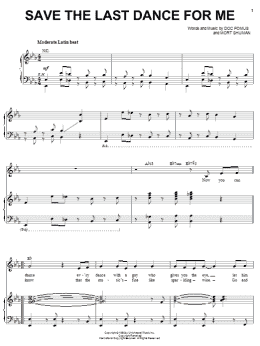 page one of Save The Last Dance For Me (Piano & Vocal)