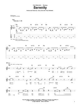 page one of Serenity (Guitar Tab)