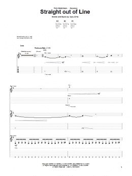 page one of Straight Out Of Line (Guitar Tab)