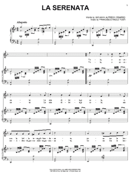 page one of La Serenata (Piano, Vocal & Guitar Chords (Right-Hand Melody))