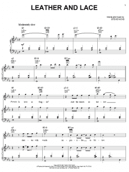 page one of Leather And Lace (Piano, Vocal & Guitar Chords (Right-Hand Melody))