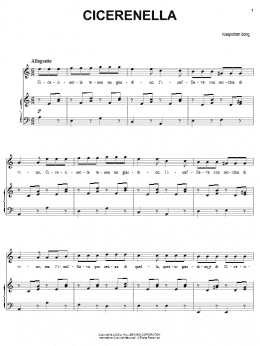 page one of Cicerenella (Piano, Vocal & Guitar Chords (Right-Hand Melody))