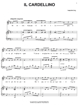 page one of Il cardellino (Piano, Vocal & Guitar Chords (Right-Hand Melody))