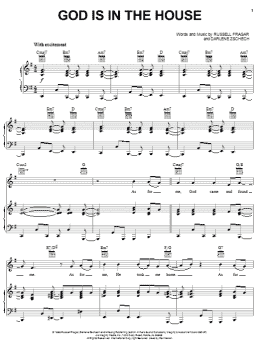 page one of God Is In The House (Piano, Vocal & Guitar Chords (Right-Hand Melody))