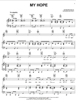 page one of My Hope (Piano, Vocal & Guitar Chords (Right-Hand Melody))